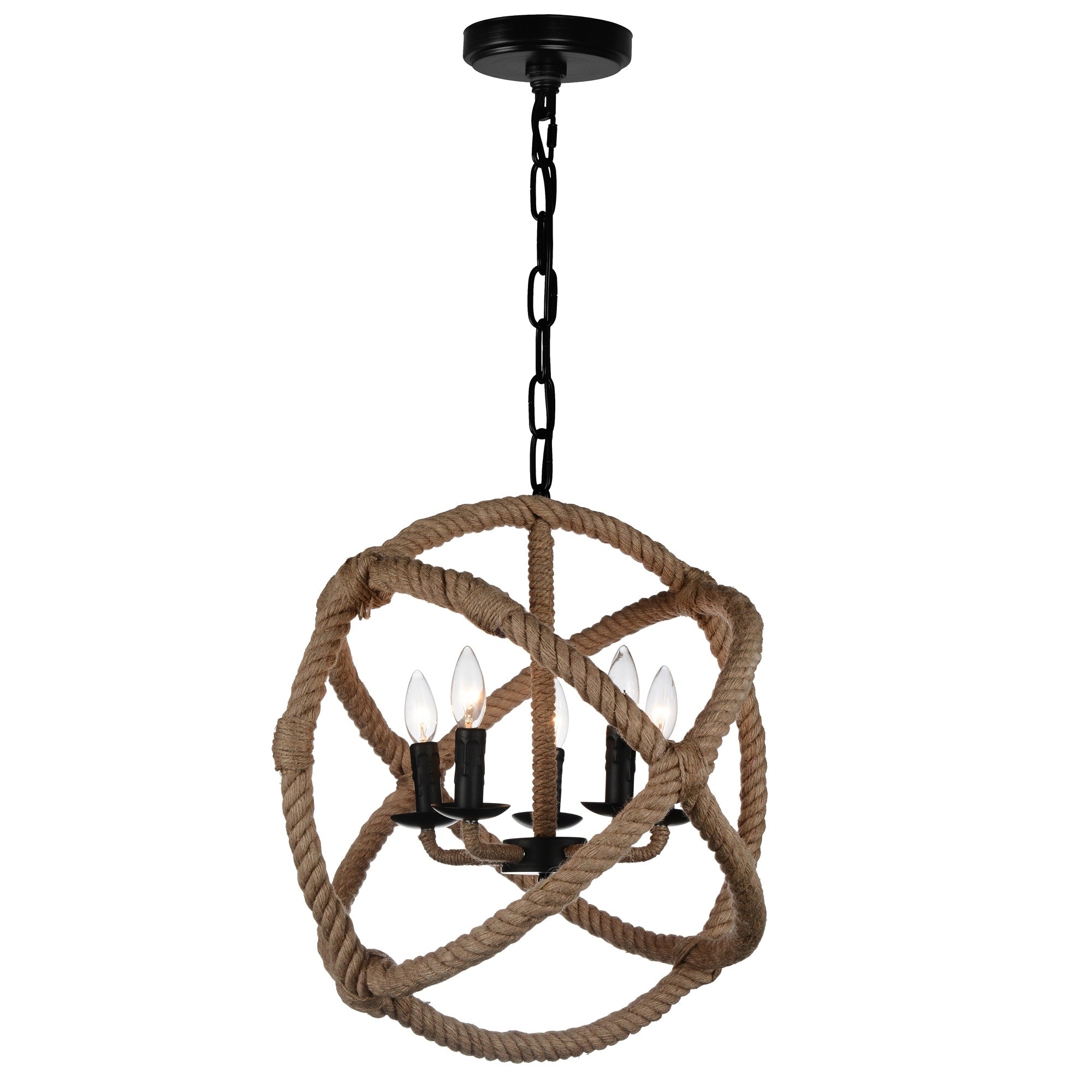 The Gray Barn Cattail Abode 5 Light Chandelier With Black Finish