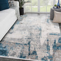 Padua Abstract Carved Gray Viscose Acrylic Area Rug 83 X 116