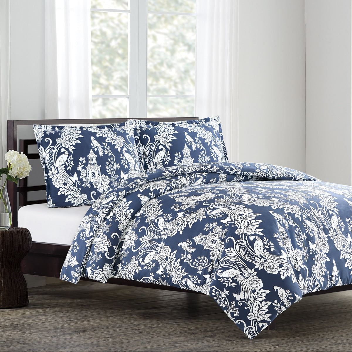 Pagoda Cotton Sateen 3 Piece Duvet Cover Set