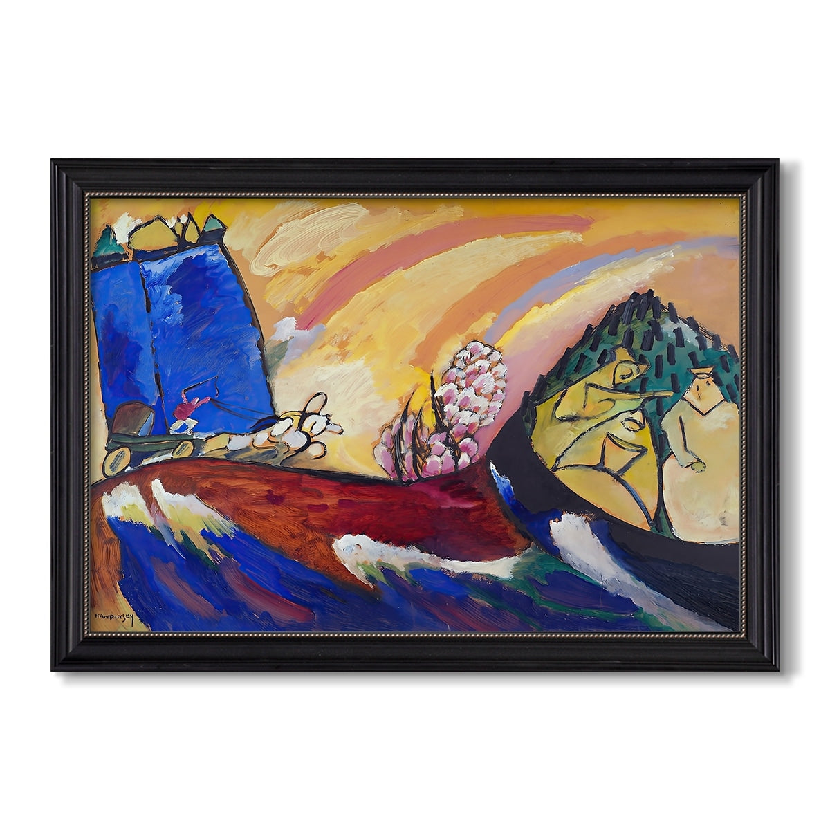 Painting With Troika 1911 Wassily Kandinsky Custom Framed Canvas