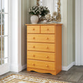 Copper Grove Caddo Solid Wood 6 Drawer 4 Plus 2 Drawer Chest