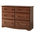 Solid Wood 6 Drawer Double Dresser By Palace Imports