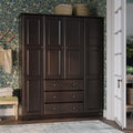 Family 4 Door Solid Wood Wardrobe Armoire Closet By Palace Imports 60.25 W X 72 H X 20.75 D