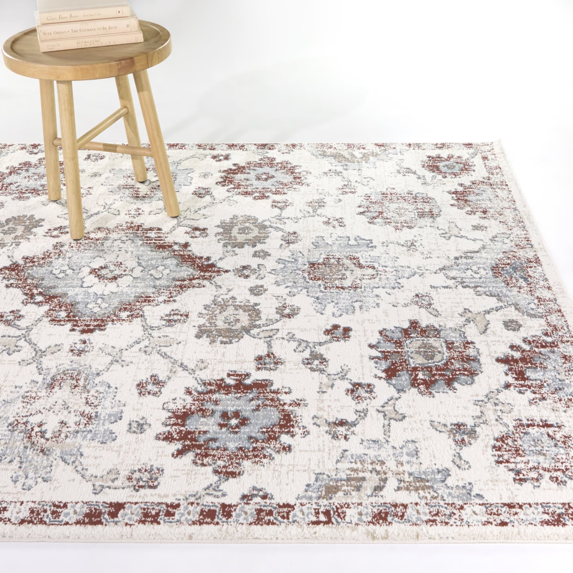 Palacios Traditional Floral Medallion Area Rug