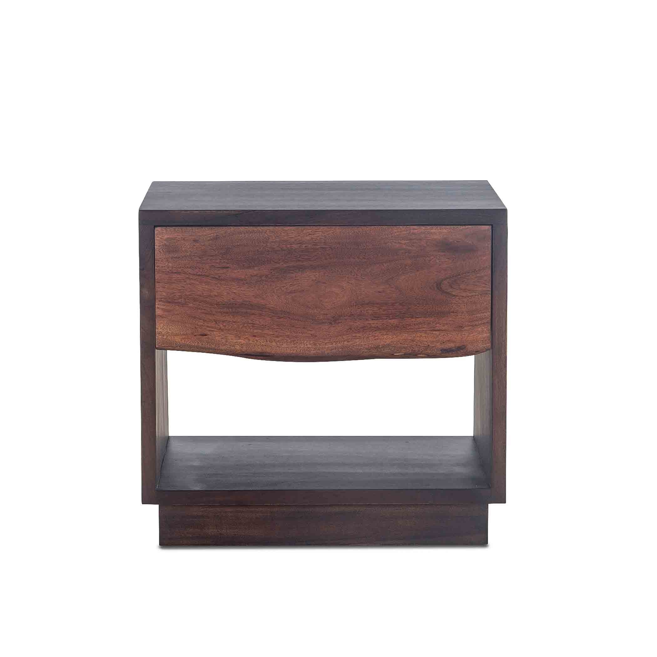Palermo 24 Inch Acacia Wood Live Edge Night Chest