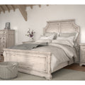 Palisade Distressed Antique White Panel Bed By Greyson Living