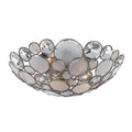 3 Light Antique Silver Flush Mount