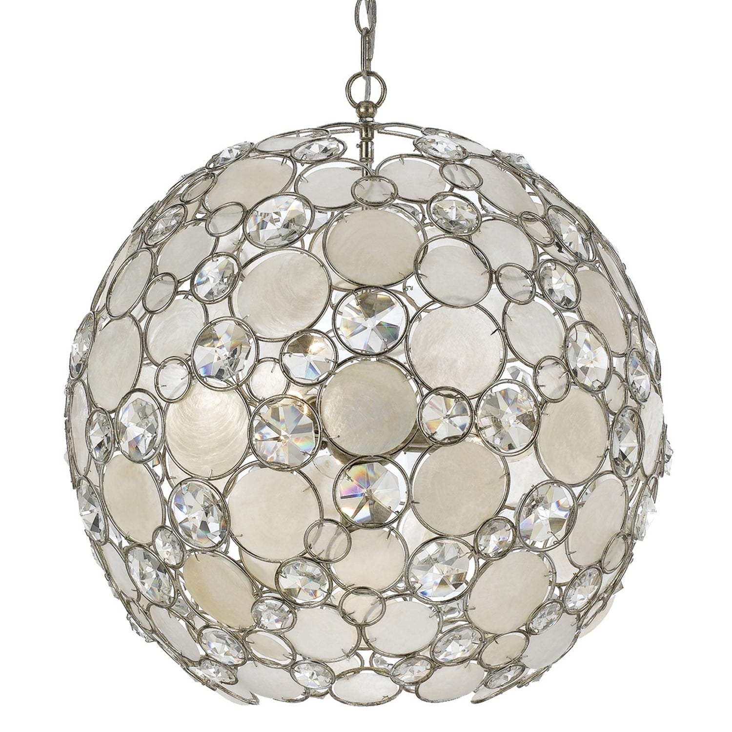 6 Light Antique Silver Chandelier Antique Silver