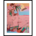 Palm Transformation By Glib Franko Wood Framed Wall Art Print Svelte Noir Black