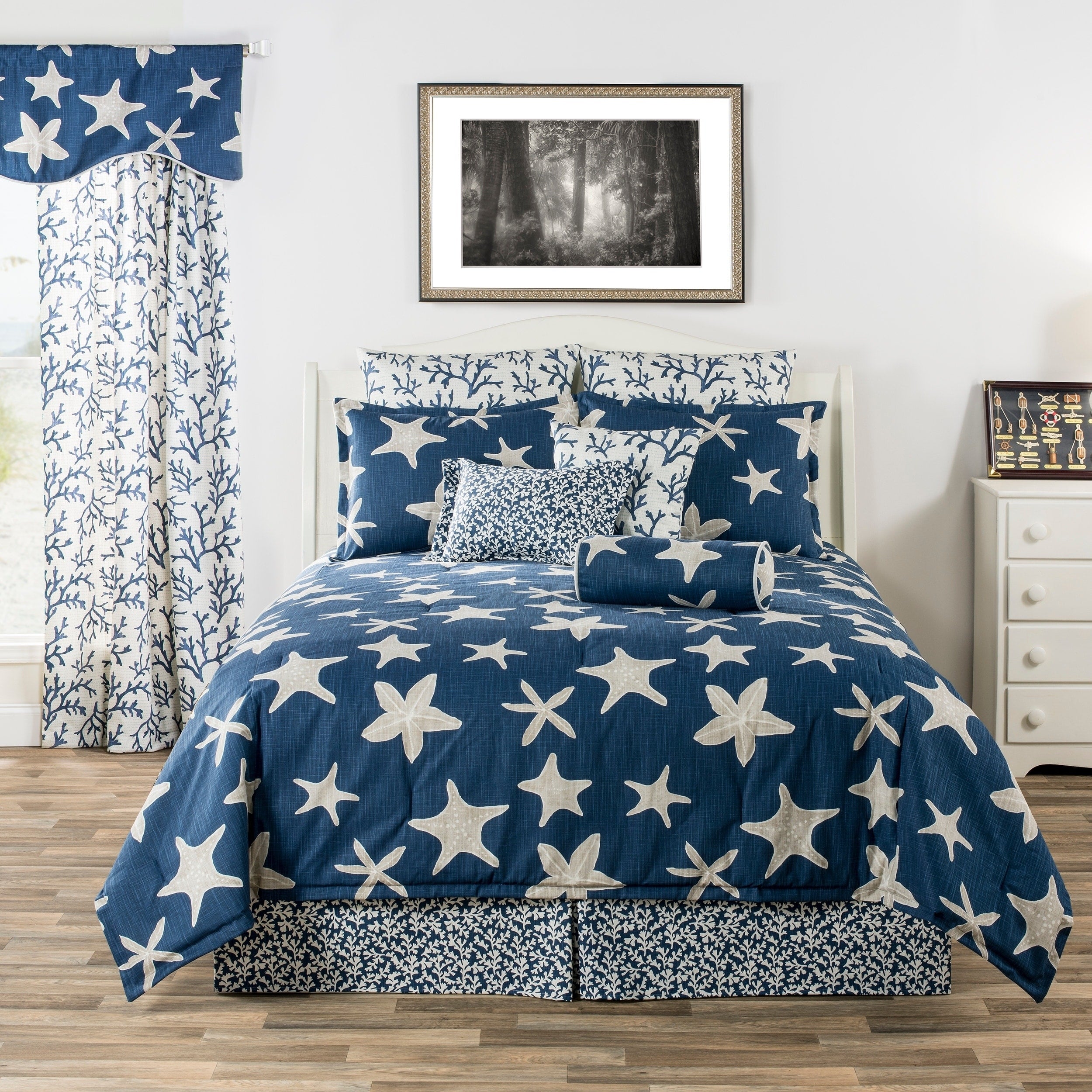 Palm Beach Tropical Starfish On Denim Daybed Set