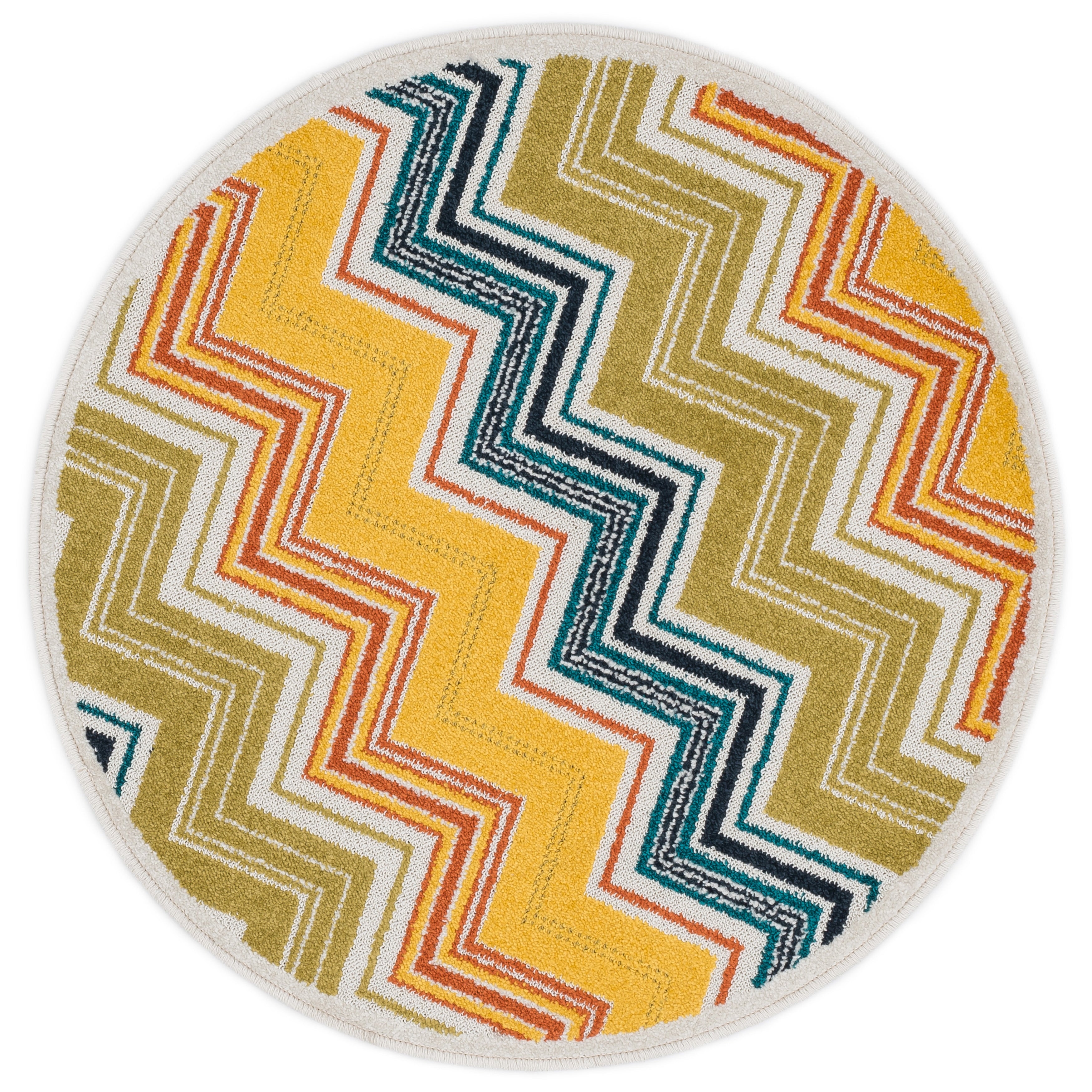 Palm Chevron Stripe Rug 3 X 3