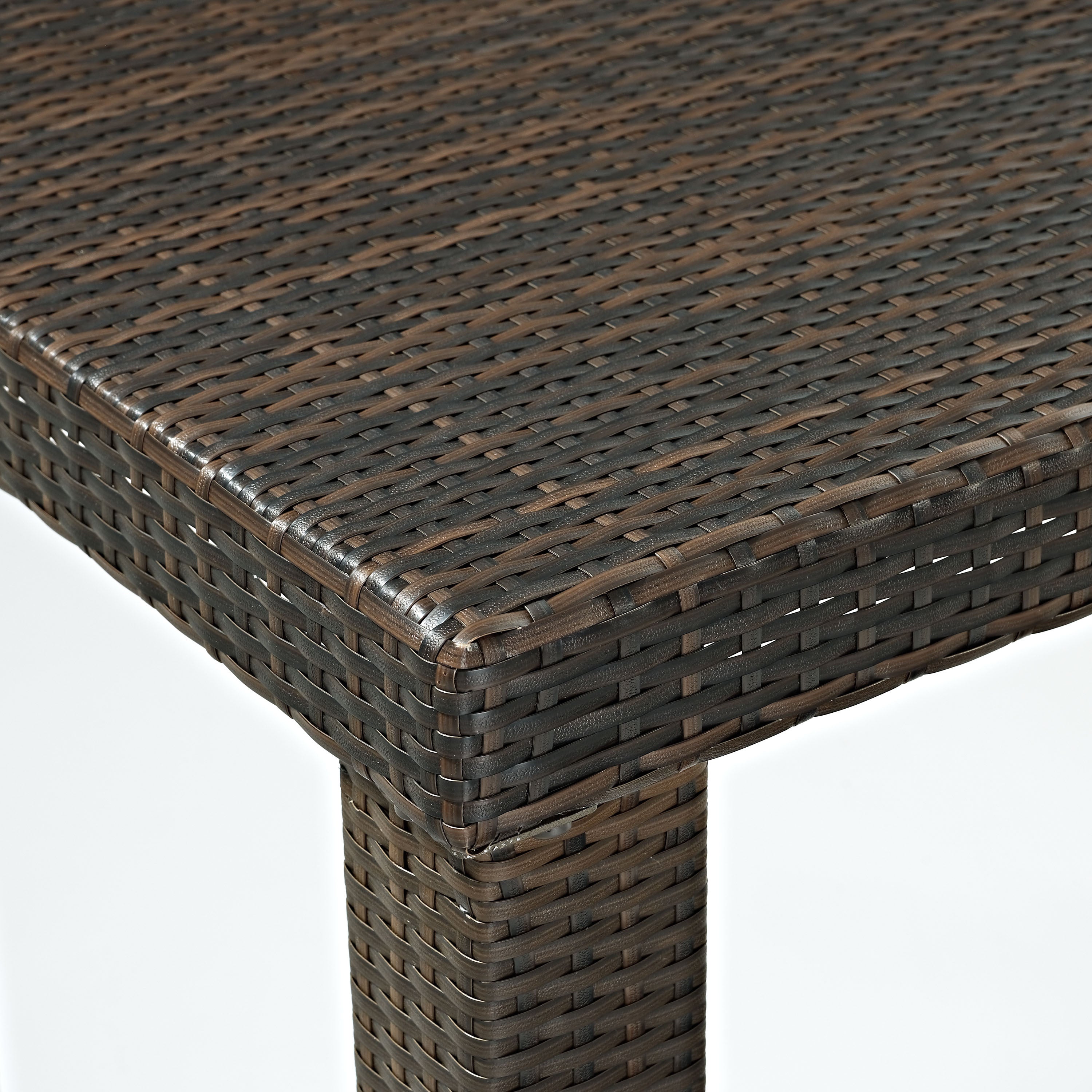 Palm Harbor Brown Wicker High Outdoor Dining Table