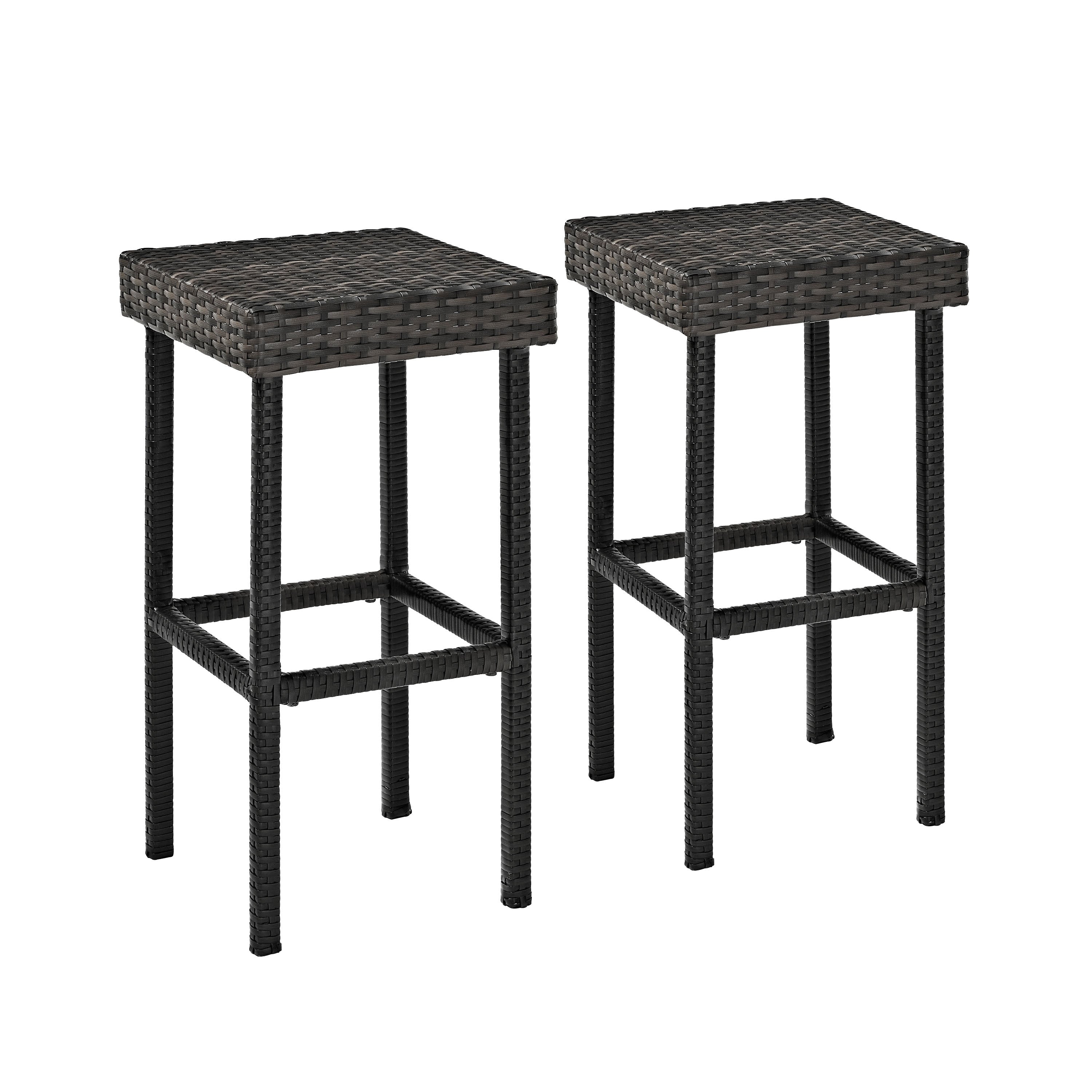 Palm Harbor Outdoor Wicker 29 Inch Bar Height Stool Set Of 2