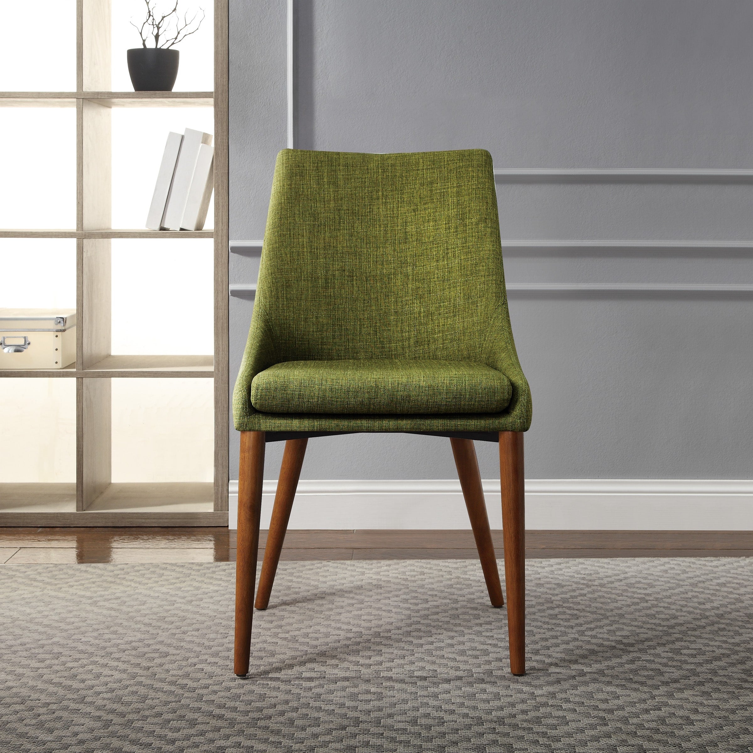 Palmer Mid Century Modern Fabric Dining Accent Chair In 2 Pack