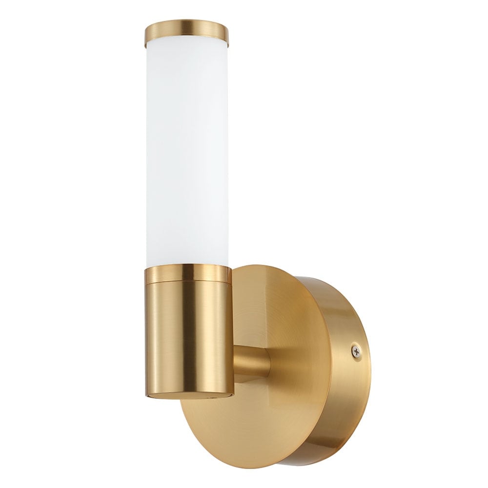 Palmera 1 Light Led Bath And Vanity Light With White Glass