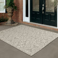 Palmetto Floral Medallion Indoor Outdoor Area Rug
