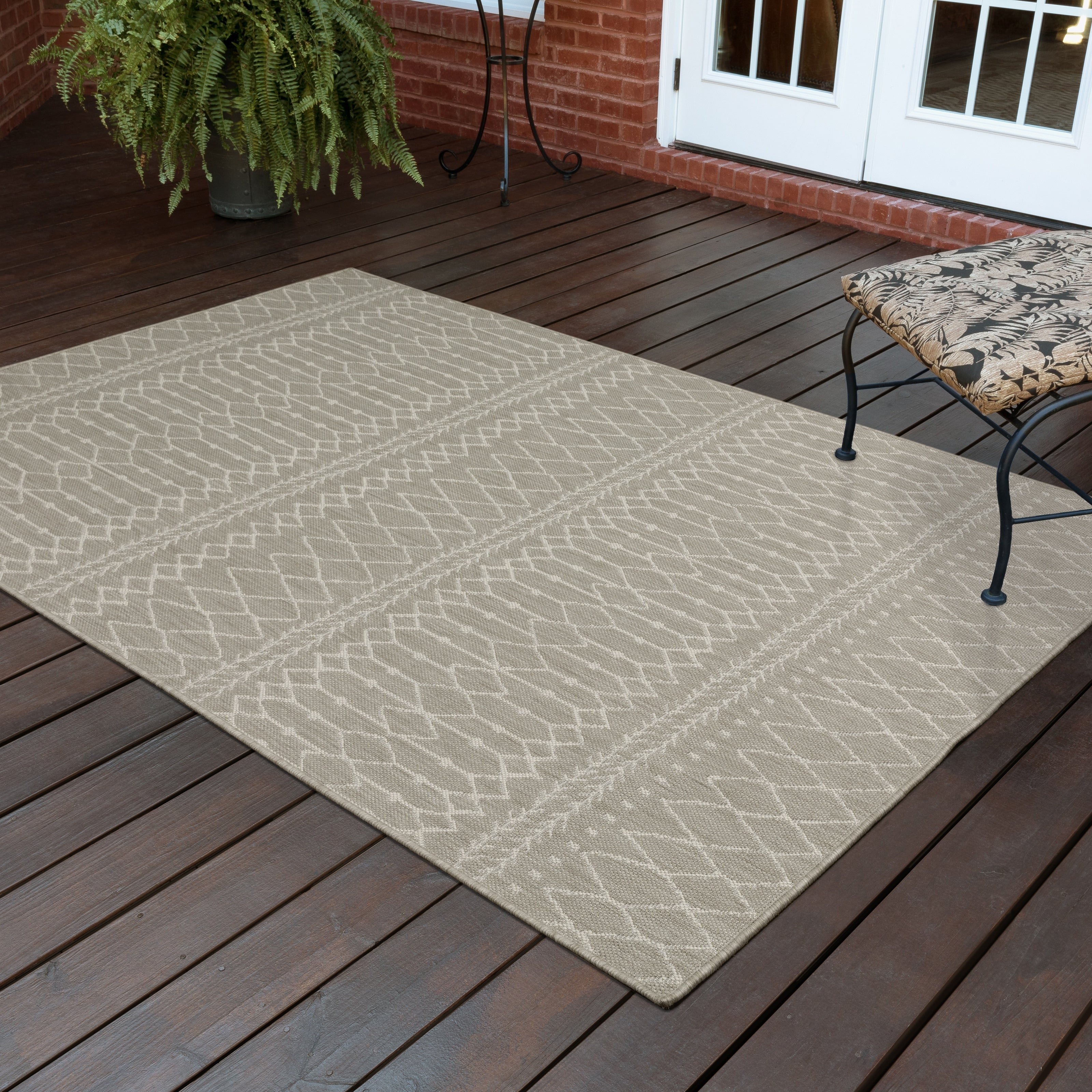 Palmetto Primative Tribal Indoor Outdoor Area Rug