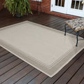 Palmetto Simple Border Indoor Outdoor Area Rug
