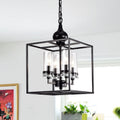 Palmira Black 4 Light Pendant With Clear Glass Shade