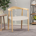 Palmyra Mid Century Modern Ash Wood Accent Chair With Olefin Rope Seat By Christopher Knight Home