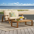 Paloma Outdoor Acacia Wood Loveseat Set With Coffee Table By Christopher Knight Home