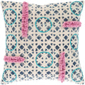 Paloma Textured Bohemian Pink Teal Throw Pillow