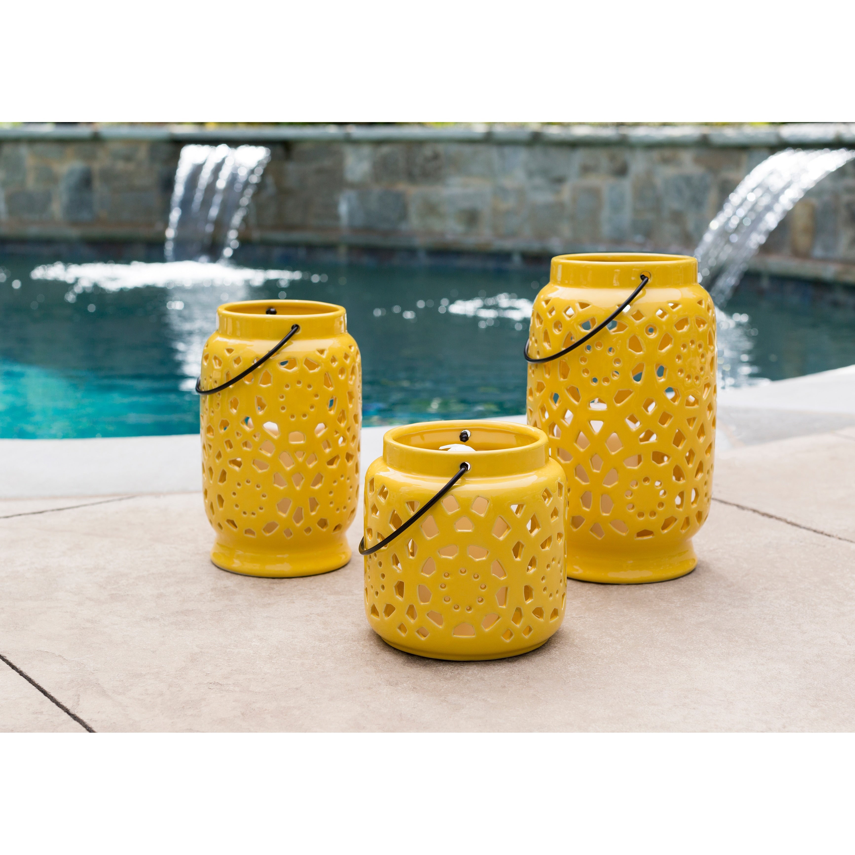 Pamela Ceramic Large Size Decorative Lantern