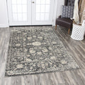 Rizzy Home Panache Grey Floral Distress Area Rug 67 X 96 67 X 96