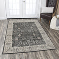 Rizzy Home Panache Grey Motif Distress Area Rug 33 X 53 33 X 53