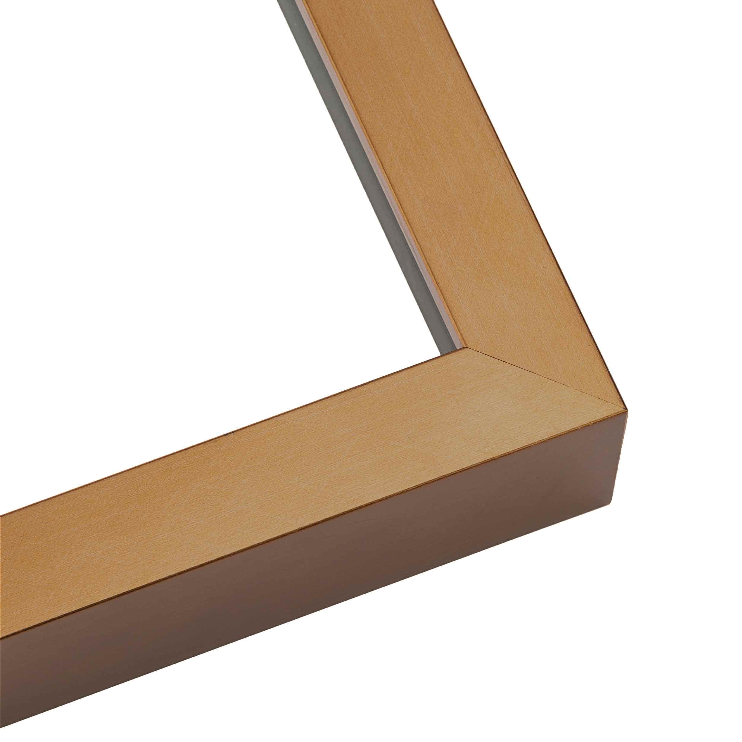 Panoramic Minimalist Shadow Box Brown Picture Frame Uv Acrylic Backing Hanging Hardware