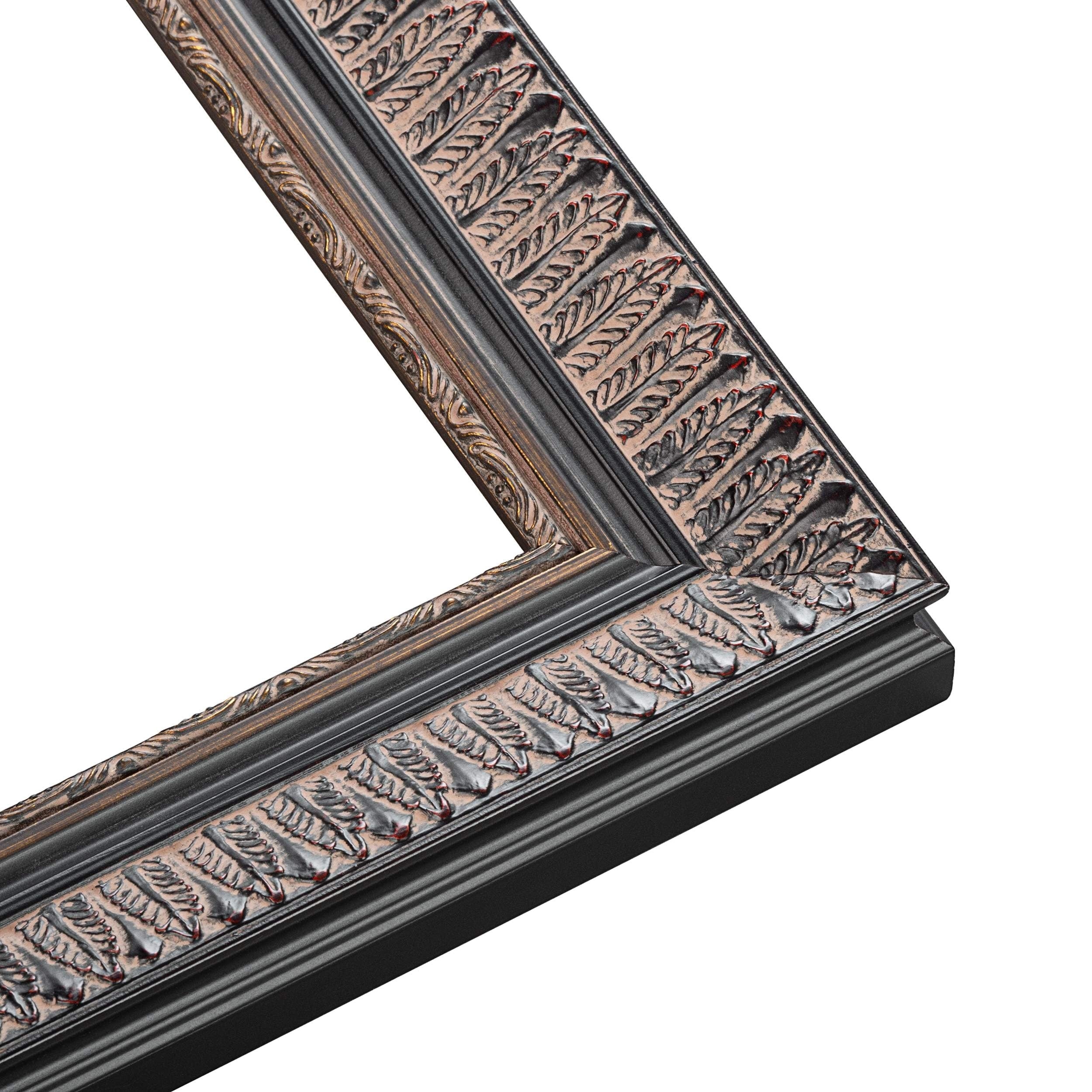 Panoramic Ornate Black Picture Frame Uv Acrylic Foam Board Backing Hanging Hardware