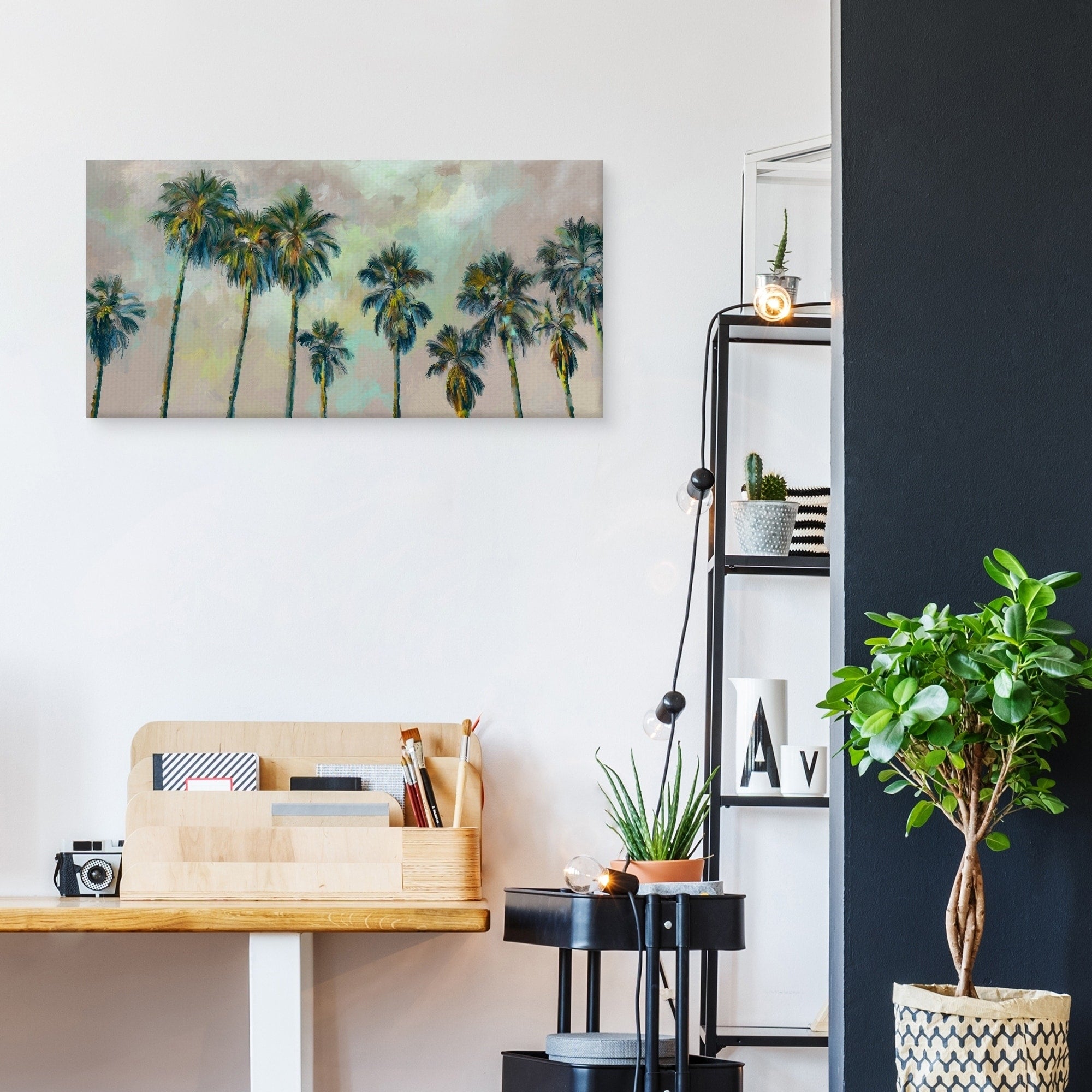 Panoramic Palms By Studio Arts Canvas Art Print