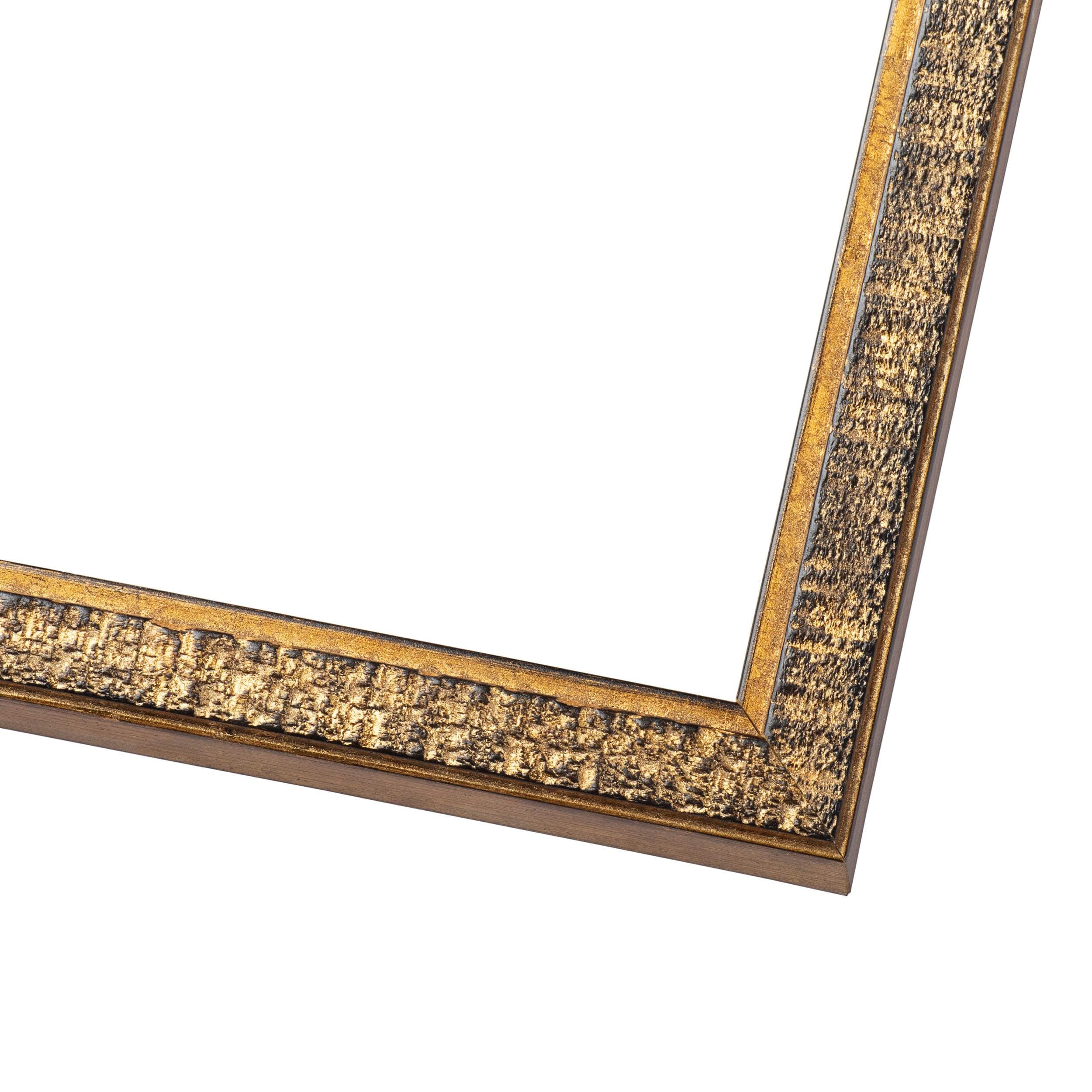 Panoramic Textured Gold Picture Frame Uv Acrylic Foam Board Backing Hanging Hardware