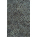 Pantone Universe Colorscape Hand Crafted Loop Pile Charcoal Beige Faded Diamond Wool Area Rug 8 X 10 8 X 10