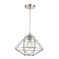 Paradigm 13 Inch Wide 1 Light Pendant In Chrome 13In W X 13In D X 9In H