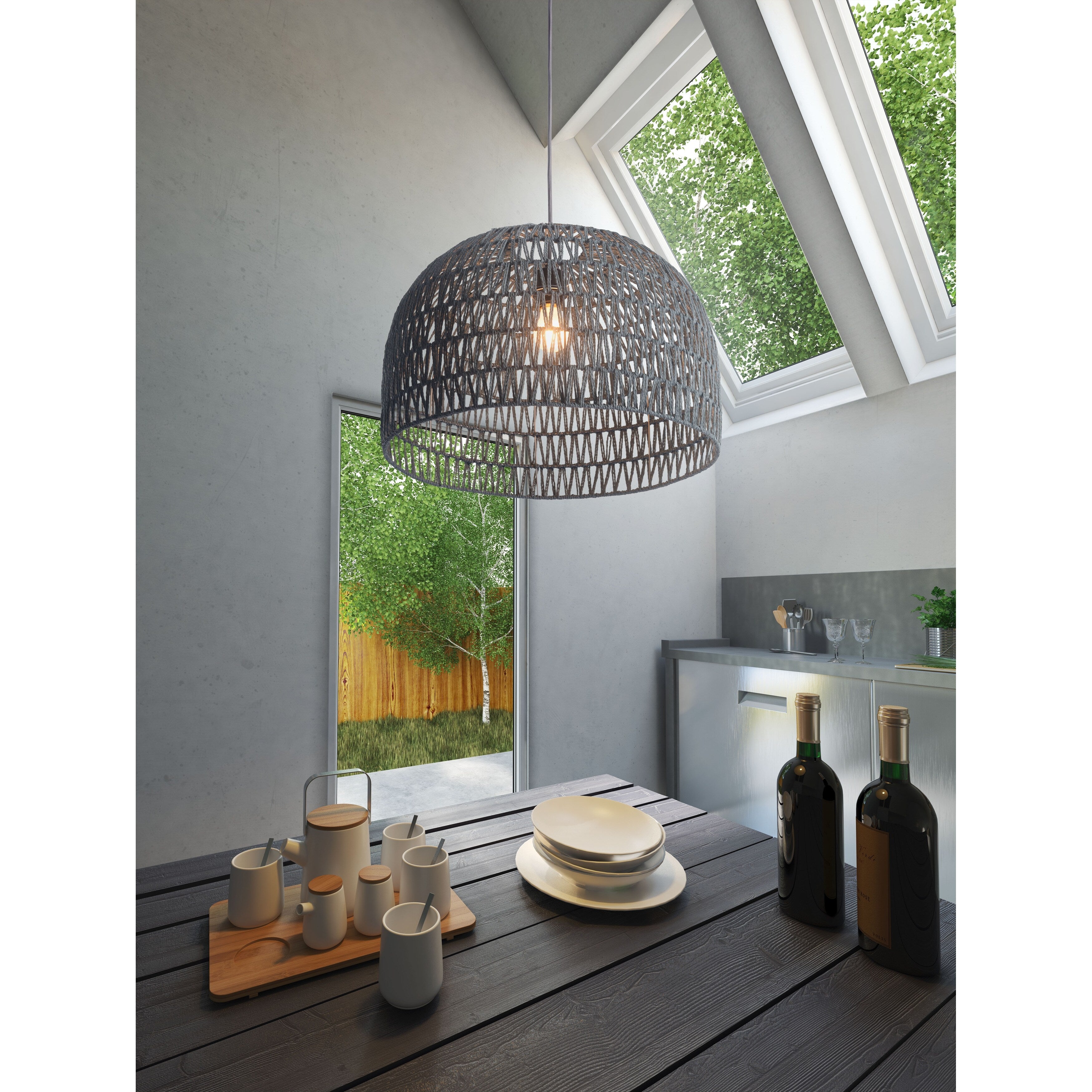 Paradise Grey Ceiling Lamp