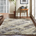 Parchment Greys Shag Area Rug