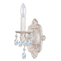 Crystorama Paris Market Collection 1 Light Antique White Swarovski Spectra Crystal Wall Sconce