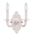 Crystorama Paris Market Collection 2 Light Antique White Wall Sconce