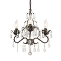 Crystorama Paris Flea Market Collection 3 Light English Bronze Mini Chandelier