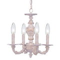 Crystorama Sutton 4 Light Antique White Mini Chandelier