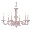 Crystorama Sutton 6 Light Antique White Chandelier