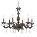Crystorama Paris Market Collection 6 Light Venetian Bronze Crystal Chandelier