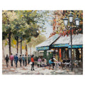 Paris Teal Caf Ii By E. Athony Orme Wrapped Canvas Painting Art Print
