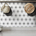 Paris In Black And White Handmade 8X8 Inch Moroccan Tile Pack Of 12