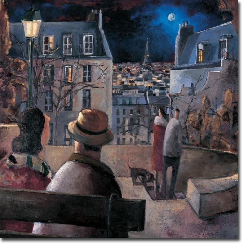 Paris La Nuit Paris By Night By Didier Lourenco Gallery Wrapped Canvas Giclee Art 30 In X 30 In Ready To Hang