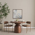 Parker Black Leather Seat Gold Metal Dining Chair 21.5L X 21.1W X 29.0H