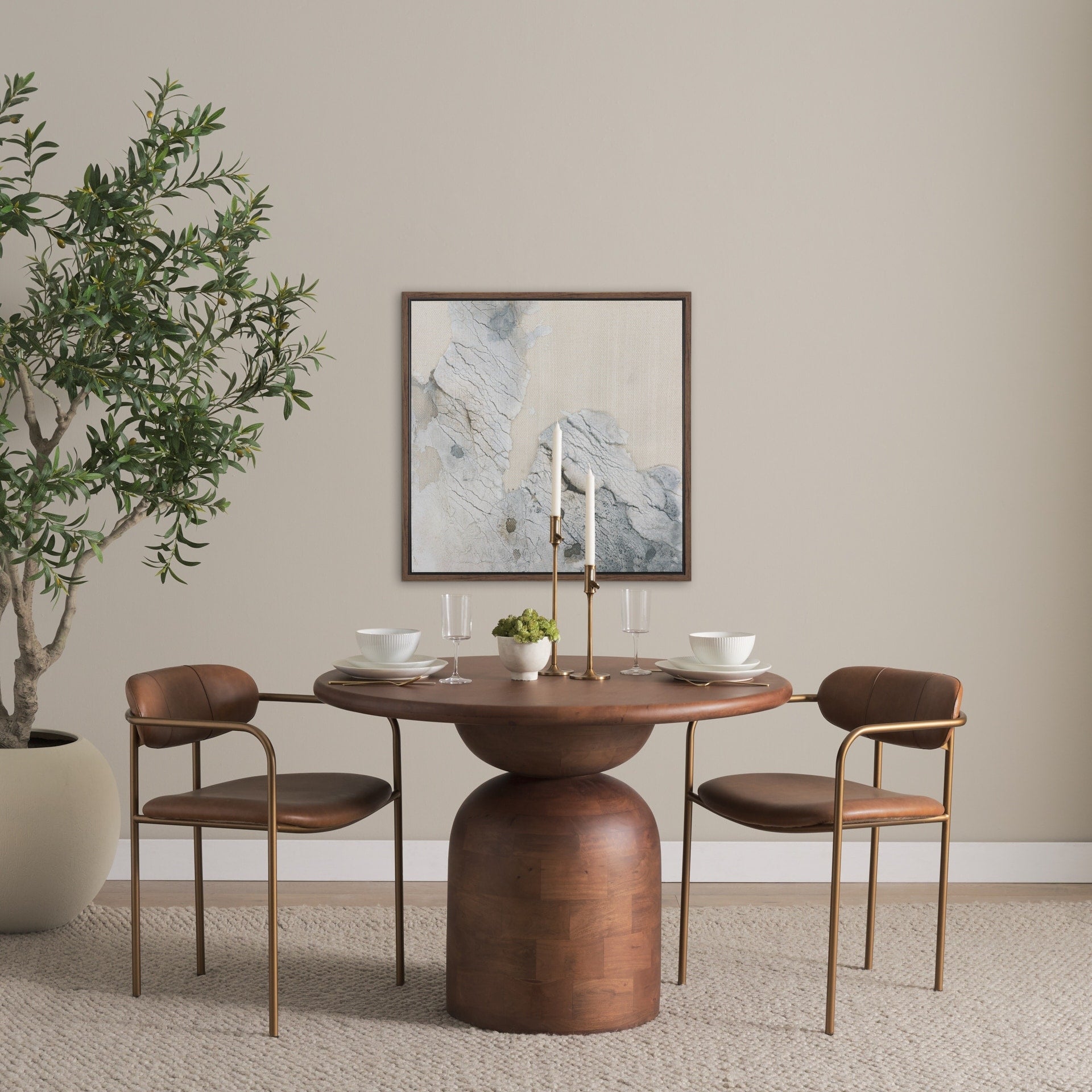 Parker Black Leather Seat Gold Metal Dining Chair 21.5L X 21.1W X 29.0H