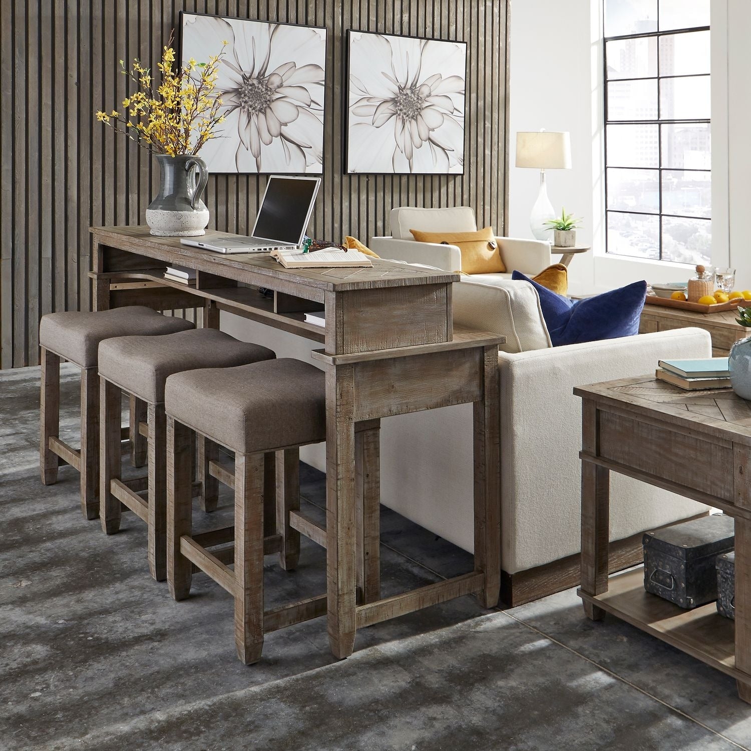 Parkland Falls Console And Stool 4 Piece Set