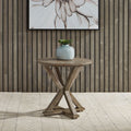 Parkland Falls Weathered Taupe Round End Table